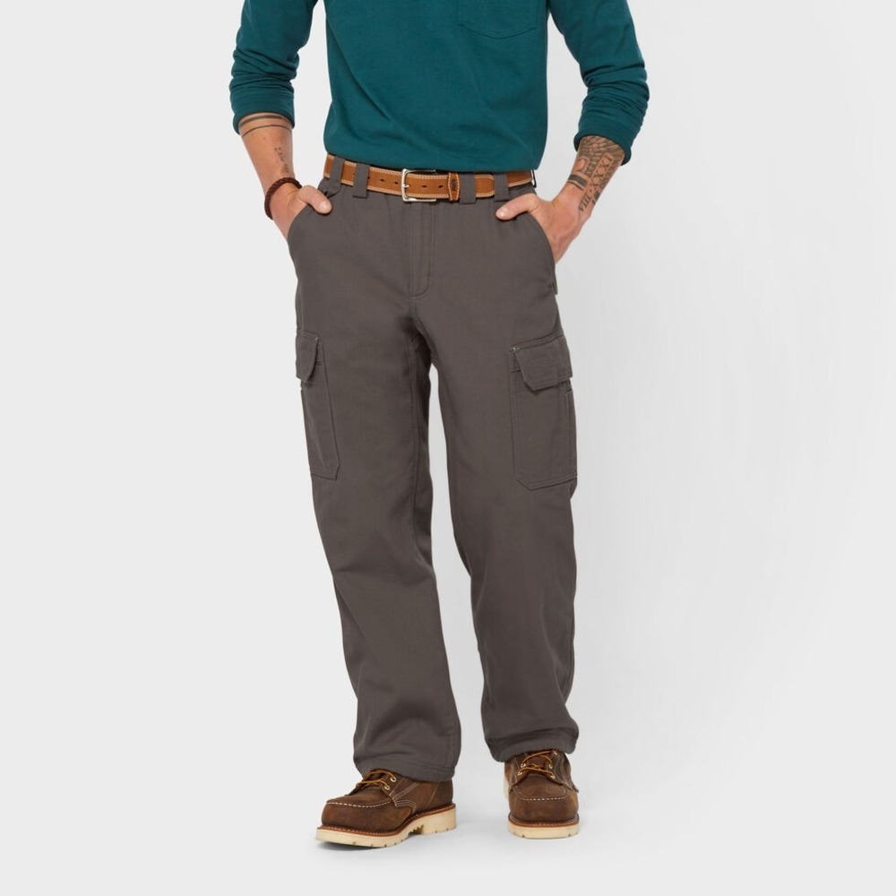 Duluth Trading Co Men's Fire Hose Fleece-Lined Relaxed Fit Pants Size 34 X 30